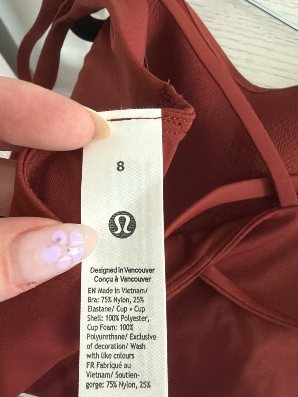 lululemon Size 8 Like a Cloud Longline Bra B/C Cups - Picture 7 of 7